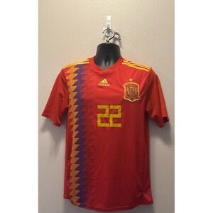 2018 Spain ADIDAS Isco Soccer Futbol football HOME Jersey kit Small‎
